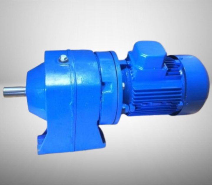 Foot Mounted Gear Motor - Color: Blue