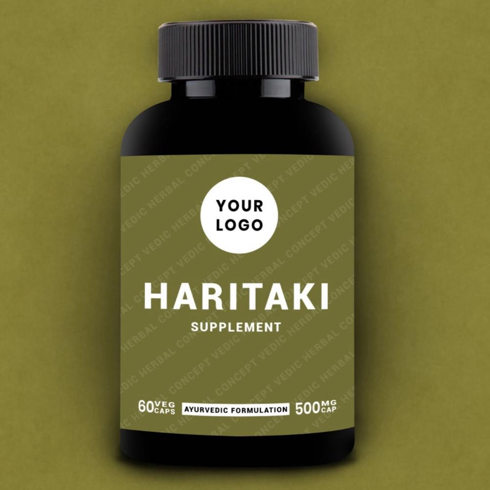 Organic Haritaki Capsules - Additives: No Artificial Colors