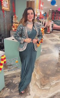 Ready To Wear Drape Saree - Bust Size: 44 Inch (in)