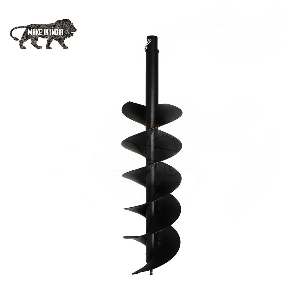 6 Inch Earth Auger Drill Bit - Color: Black Or As Per Order