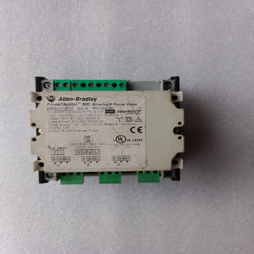 Used Allen Bradley 1420-v1-ent/a Power Monitor 500 Power Miter Ethernet Ip Pn-125781 - Application: Industrial