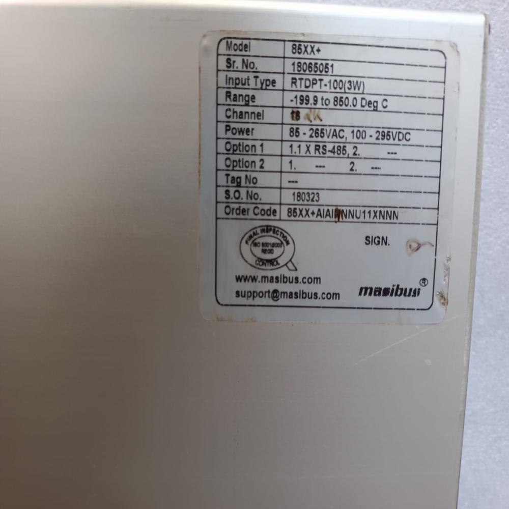 Used Scanner Controller 85xx+ Masibus Temperature Scanner Controller - Application: Industrieal
