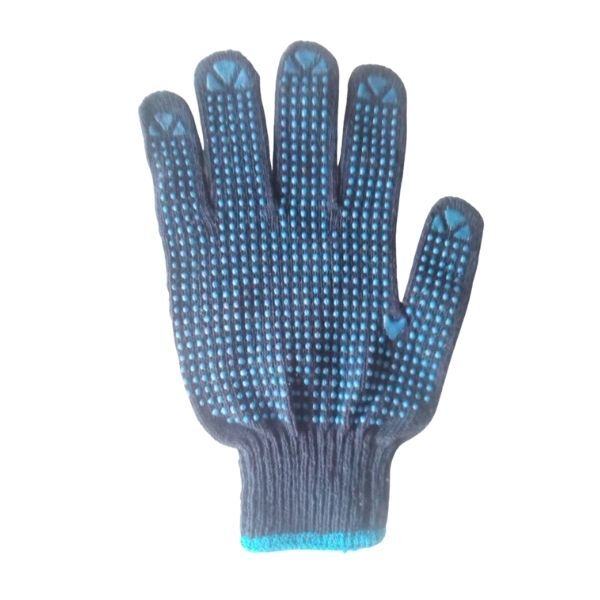 Sa-34 100% Cotton Pvc Dotted Gloves - Color: Blue