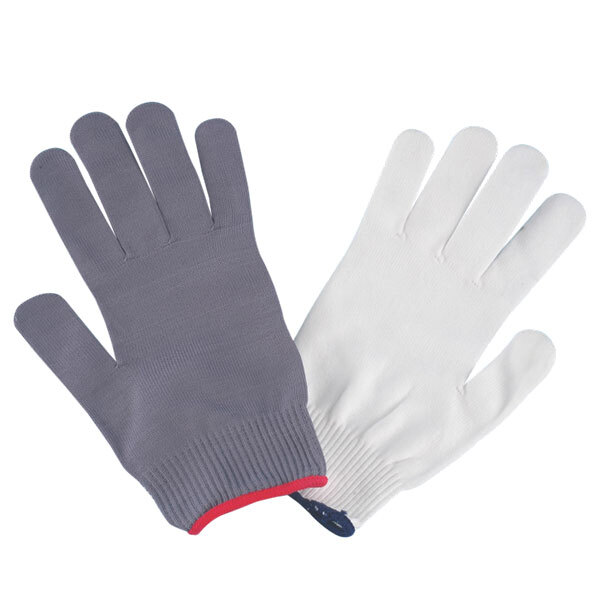 Sa-21 100% Polyamide Seamless Knitted Gloves - Color: White And Gray