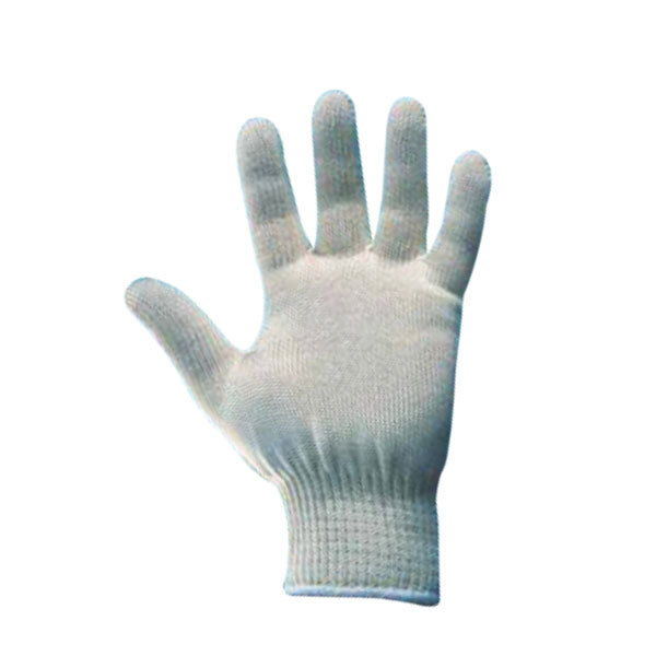 Sa-28 Polyester Cotton Seamless Knitted Gloves - Color: White