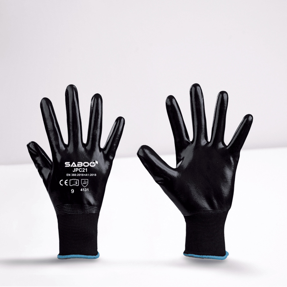 Jpc-21 Fully Nitrile Coated Gloves - Fabric Type: Rubber