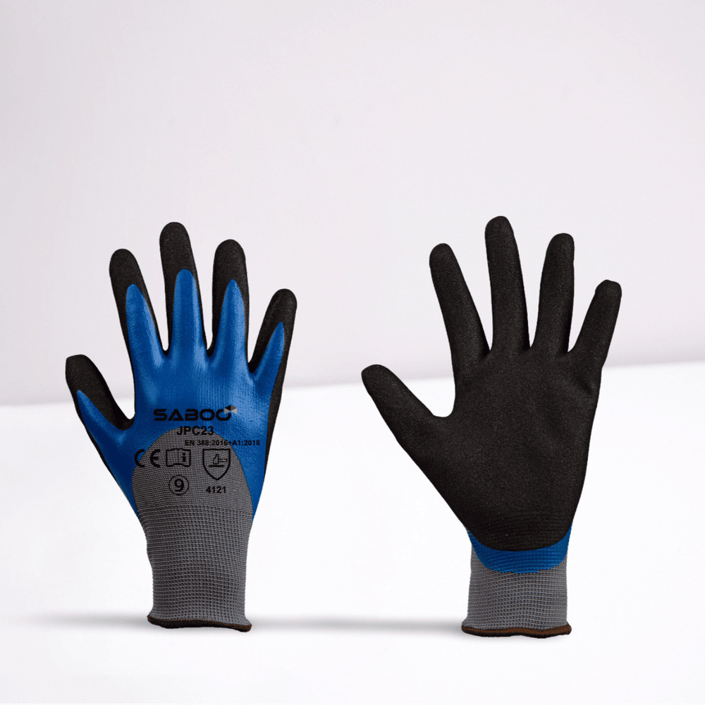Jpc-23 Nitrile Sandy Coated Gloves - Color: Multicolor