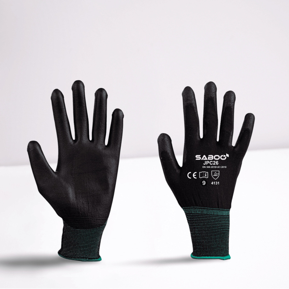 Jpc-26 Pu Coated Gloves - Color: Black