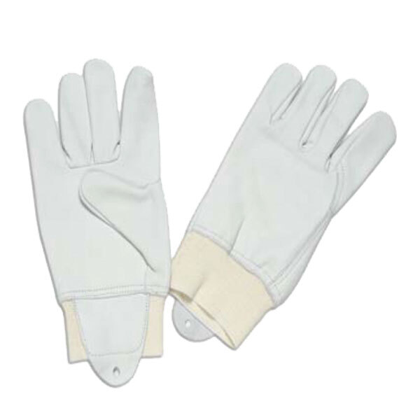 L237 Natural C Grain Leather Gloves With Extra Vein Guard - Color: White