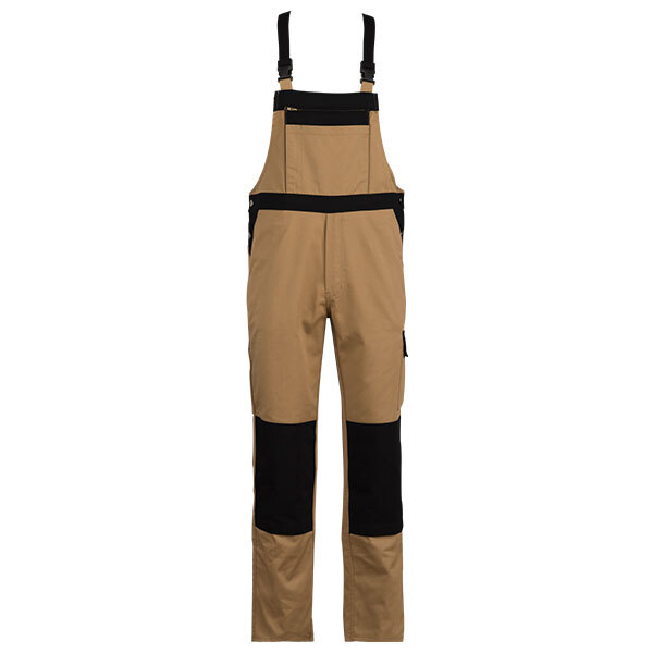 Beige-Black Bib-Trousers