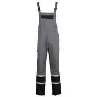 Grey-black Bib-trousers - Color: Black And Gray