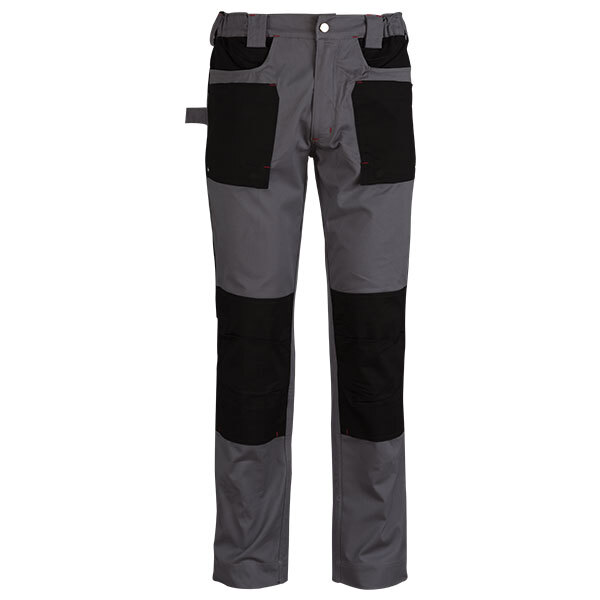 Cotton Stretch Trousers - Color: Black And Gray