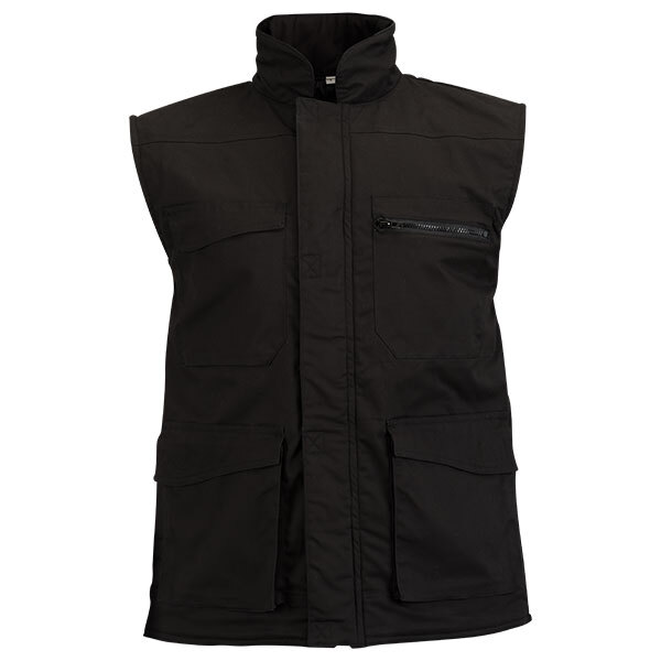 Black Quilted Vest - Design: Plain