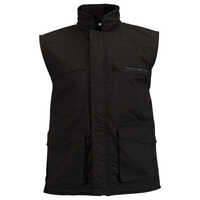 Black Quilted Vest - Design: Plain