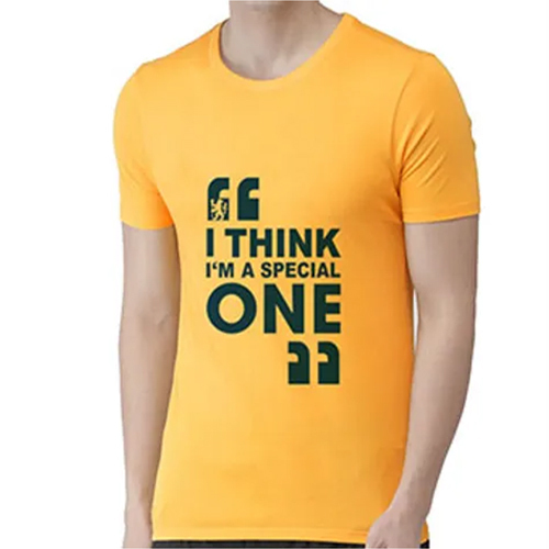 Mens Customized Yellow T-Shirt