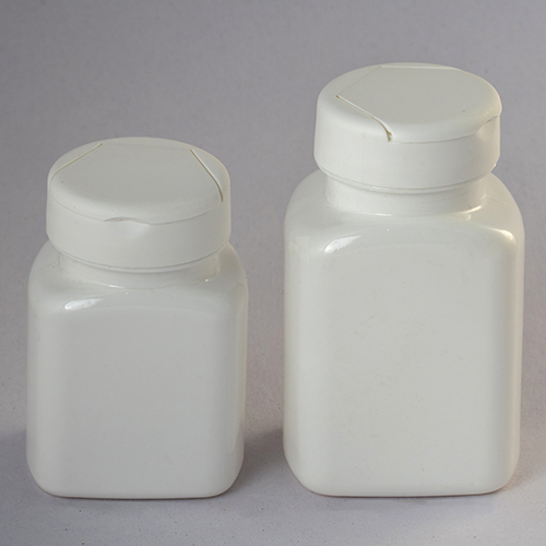 Oval Capsule Bottle - Color: White