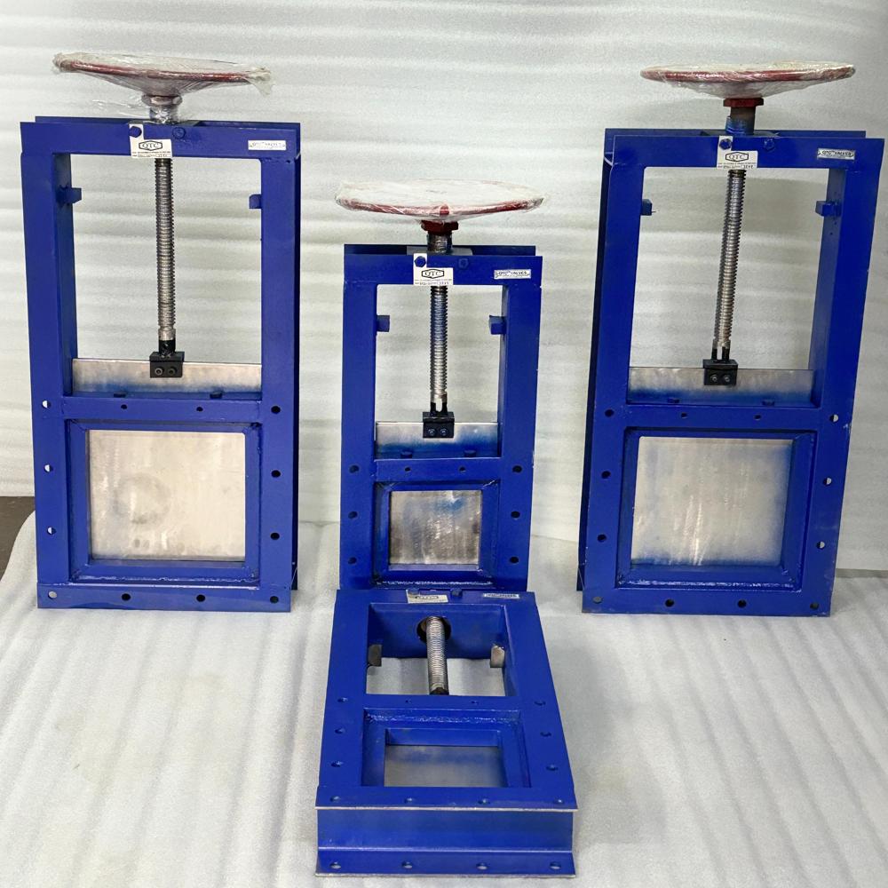 Knife Edge Gate Valve - Color: Blue And Silver