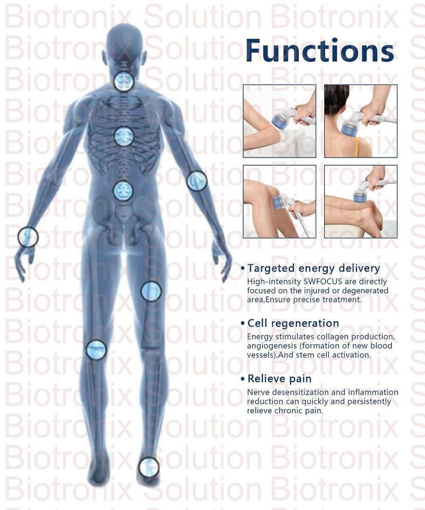 High-Energy Focused Shockwave Therapy Device for Deep Tissue Stimulation