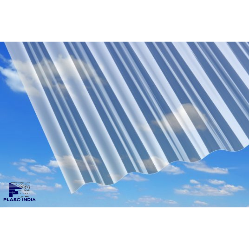 Corrugated Polycarbonate Sheet - Color: White/clear/blue/lake Blue/green/ Bronze