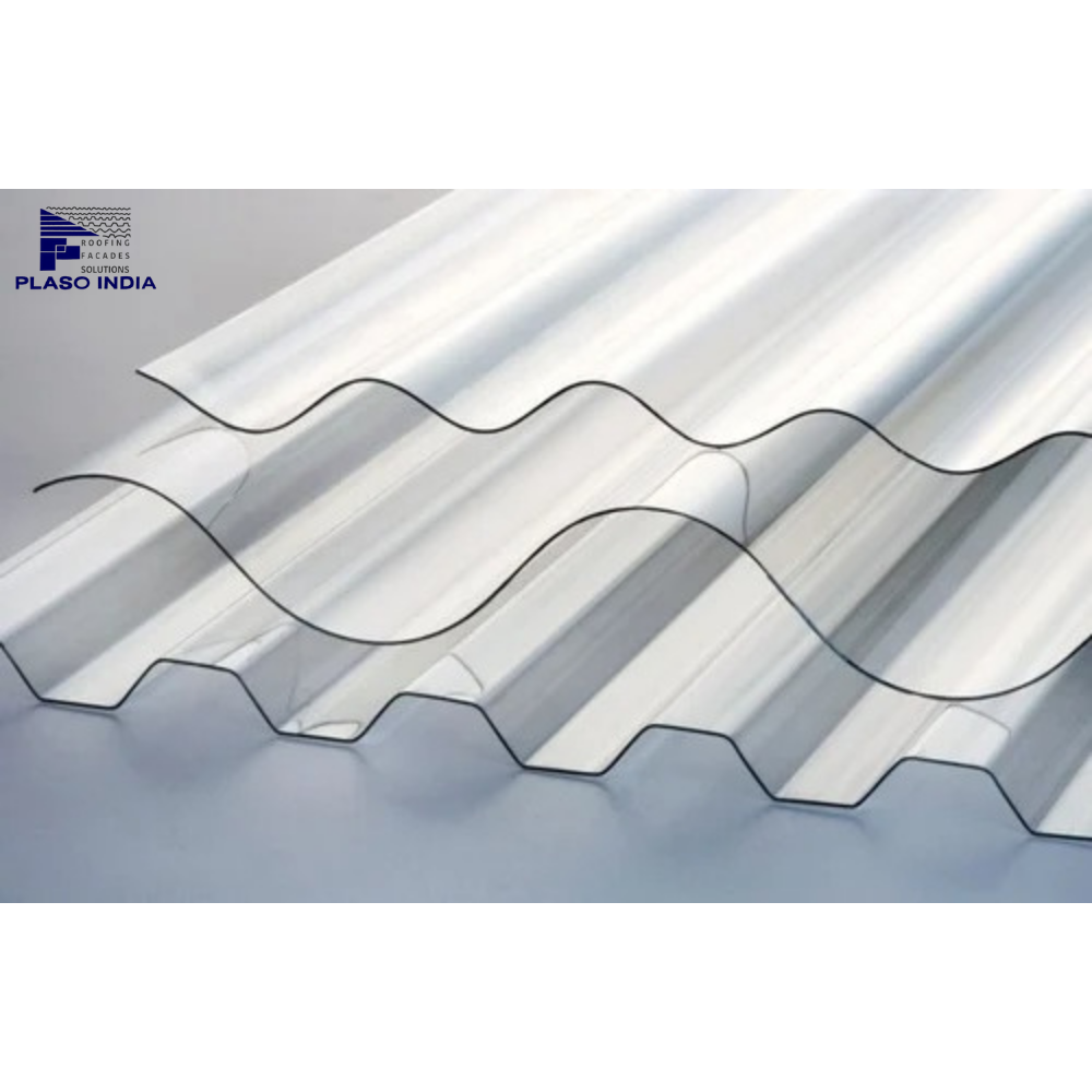 Corrugated Polycarbonate Sheet - Color: White/clear/blue/lake Blue/green/ Bronze