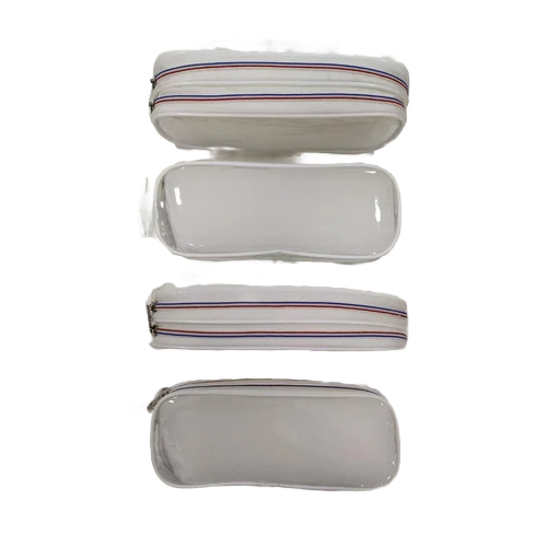 Clear Palin Dbl Pouch Bags - Color: Grey