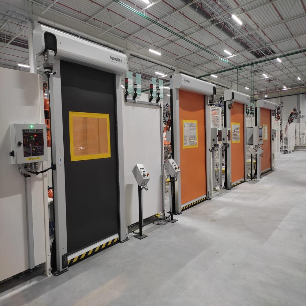 Automatic Sectional Apex High Speed Roll-Up Door