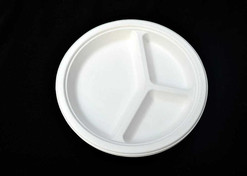 Baggases 10 Inch 3 Compartment Round Plate