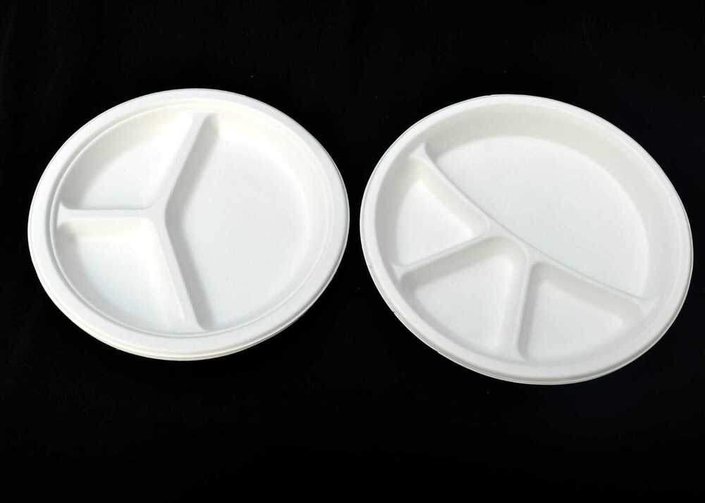 Baggases 10 Inch 3 Compartment Round Plate