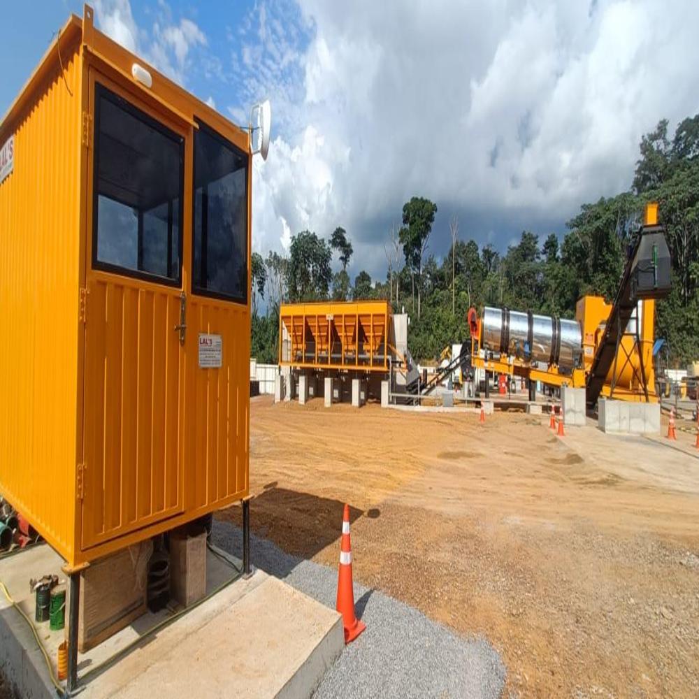 Asphalt Drum Mix Plant - Stainless Steel, Semi-automatic, Orange Silver | Continuous Production, Frequency Speed Control Cooling System, Recycled Asphalt Integration