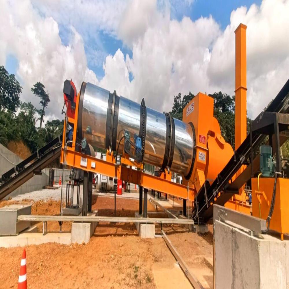 Asphalt Drum Mix Plant - Stainless Steel, Semi-automatic, Orange Silver | Continuous Production, Frequency Speed Control Cooling System, Recycled Asphalt Integration