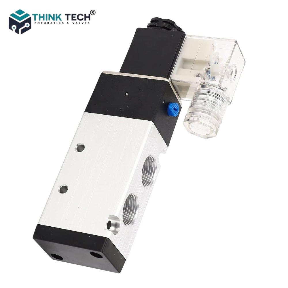 4v Series 5-2 Way Single Coil Solenoid Valve - Color: Black Grey