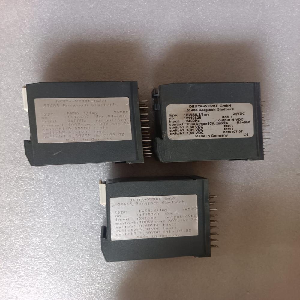 Used Deuta-Werke Gmbh Type Bws6.3 1my Frequency Converter W Relay