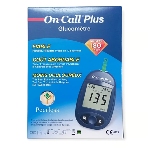 On Call Plus Glucometer With 10 Strip - Material: Plastic