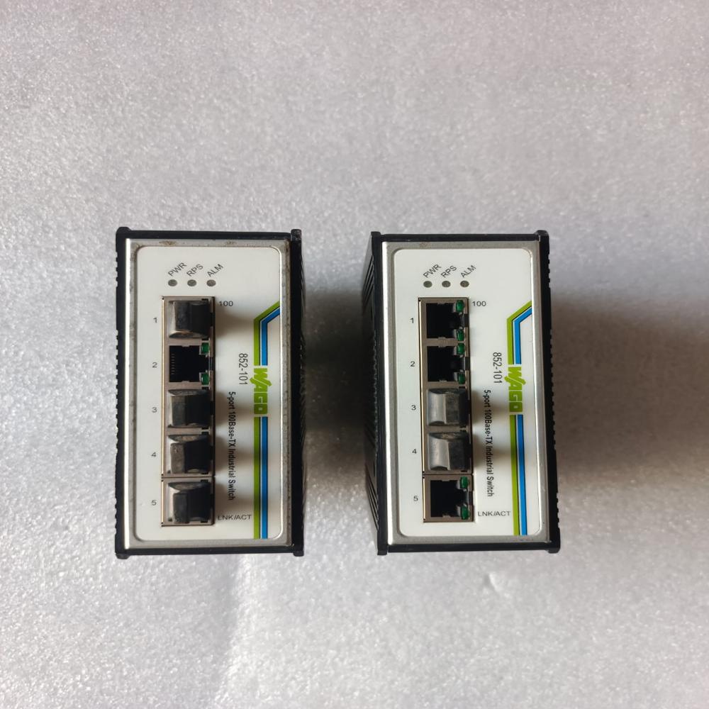 Used Wago 852-101 5Port 100Base-Tx Industrial Switch Ethernet Switch - Frequency (Mhz): 50/60 Hertz (Hz)