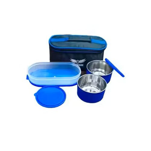 The Marka Double Decker Lunch Box - Color: Blue
