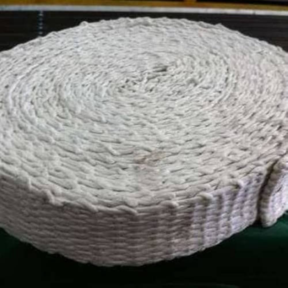 Asbestos Webbing Yarns - Asbestos Material, 12.5-150 Mm Width, 1.5-6 Mm Thickness, White Color | High Temperature Resistance Up To 400â°c