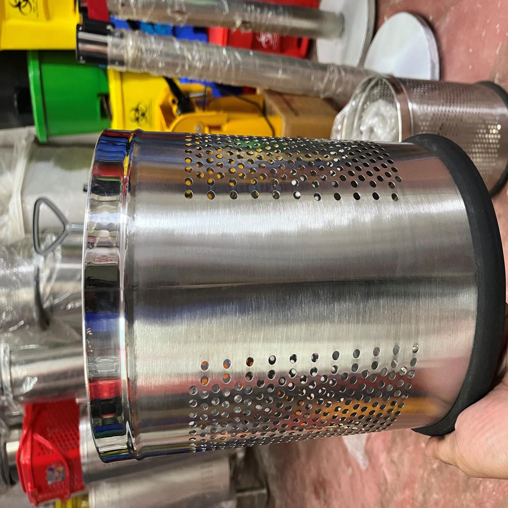 Stainless Steel Perforated Dustbin.
