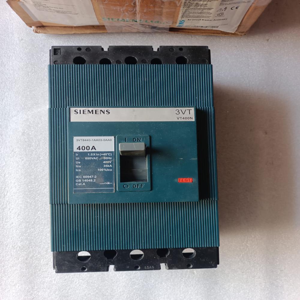 New Siemens 3vt Vt400n 400a Mccb Circuit Breaker 3vt8440-1aa03-0aa0 3wt9883-2aa38 - Frequency: 50/60 Hertz (Hz)