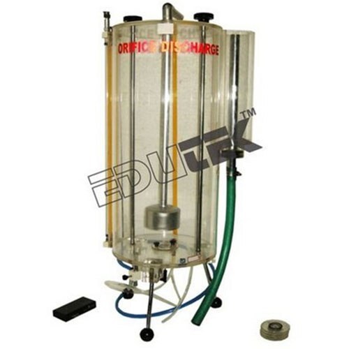 Orifice Meter Discharge - Clear Acrylic Tank, 13mm Sharp-edged Orifice, Seven Interchangeable Profiles | Precision Jet Velocity Measurement, Educational Software Option