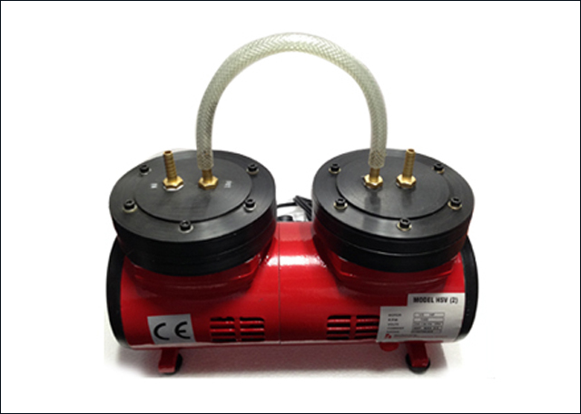 Oil Free Acid Resistance Diaphragm Type Vacuum Pump - Color: Red