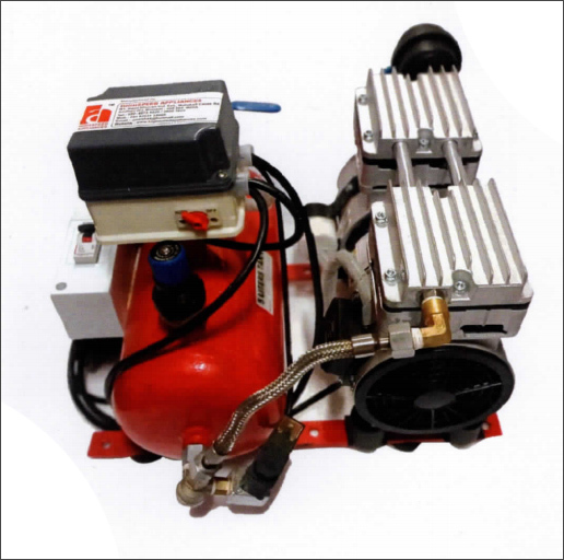 Oil Free Piston Compressor Model Hs-Ln-1 - Color: Red