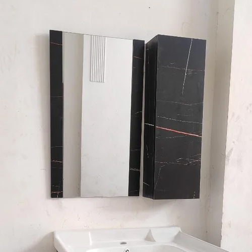 Hdhmr Wall Mounted Bathroom Cabinet Mirror - Color: Brown