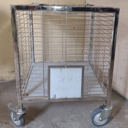 Potato Bin With Wheel - Material: Stainless Steel