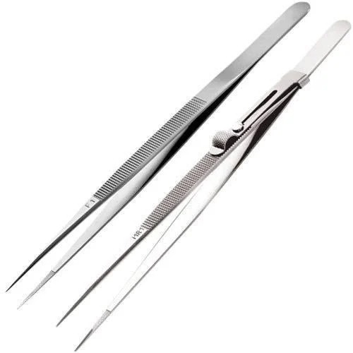 Stainless Steel Silver Diamond Tweezers
