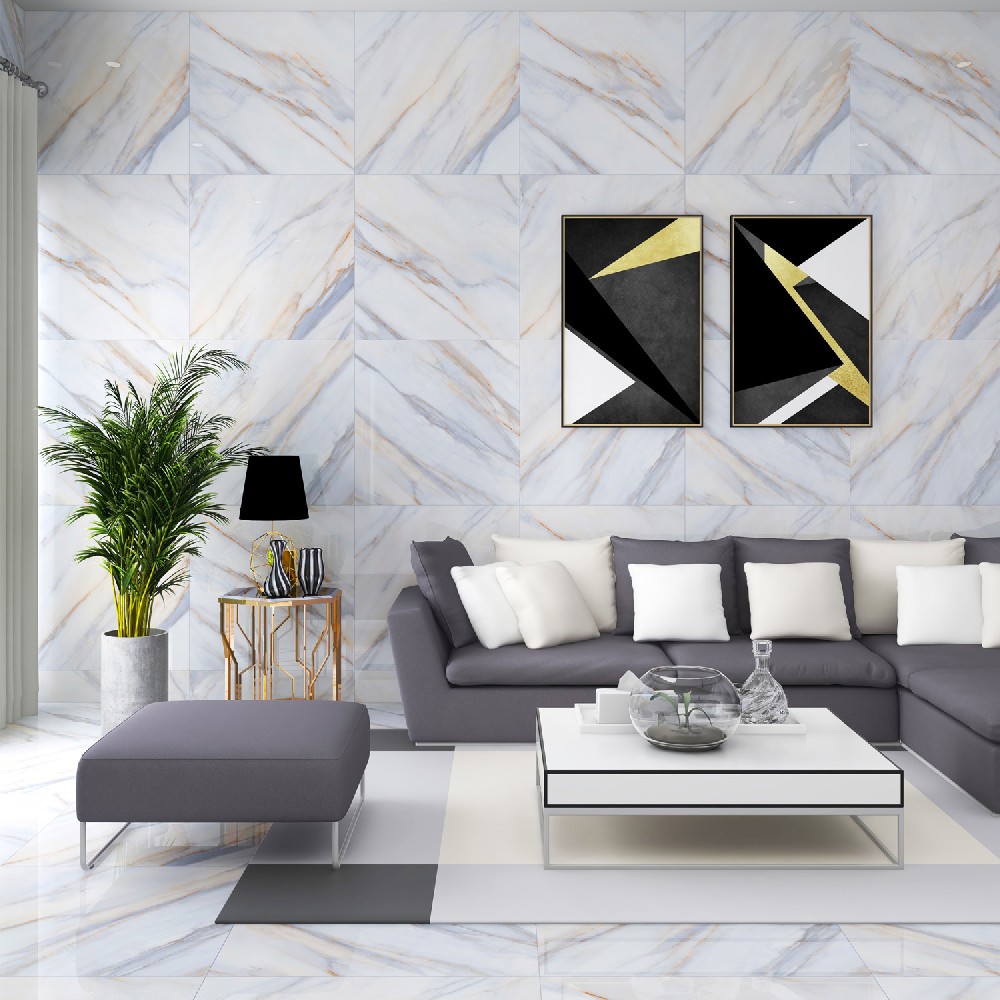 HONEY BLUE 2x2 feet porcelain tiles with glossy and superior strength