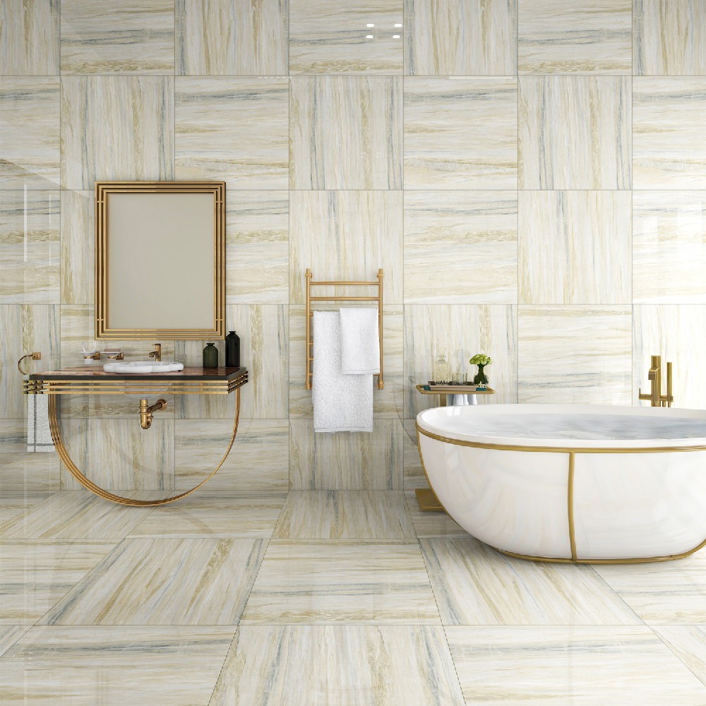 MONTERO NATURAL Glossy porcelain floor tiles with luxury appeal