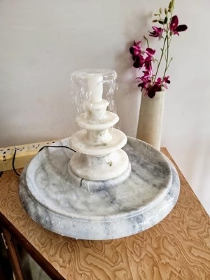 Marble Indoor Fountain - Color: White