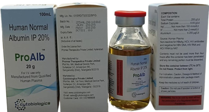 20 G Human Normal Albumin Ip 20% - Dosage Form: Liquid