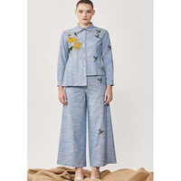 Long Short Shirt With Pants - Color: Blue