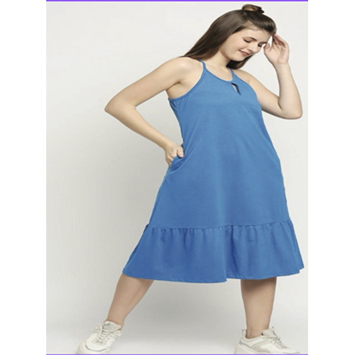 Long Slip Dress - Color: Blue